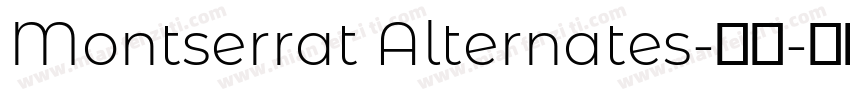 Montserrat Alternates-常规字体转换